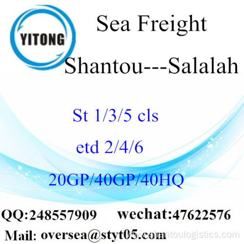 Shantou Port Sea Freight Shipping To Salalah